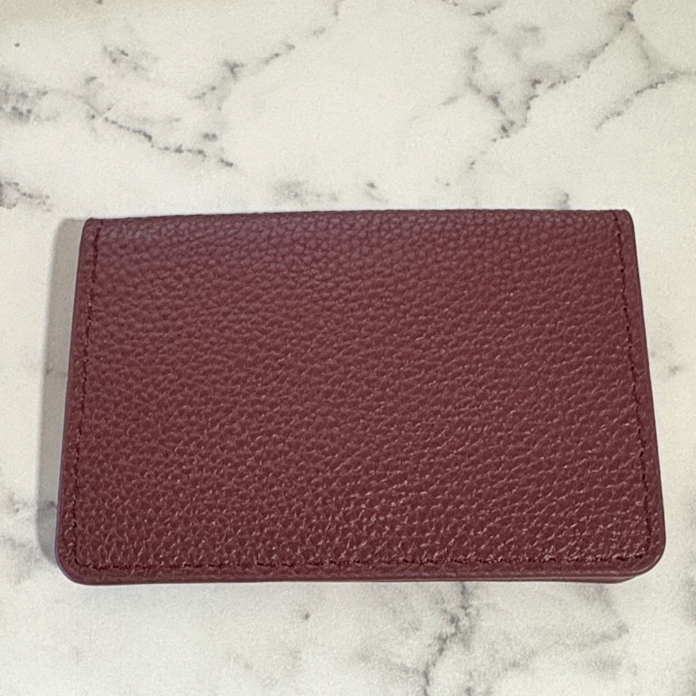 Burgundy Leather Card Holder